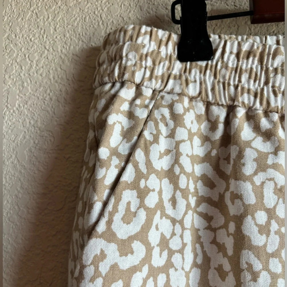 J. Crew Leopard Print Linen Blend Drawstring Pants 14 - Picture 8 of 11